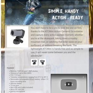 New in box ATC mini action video camera